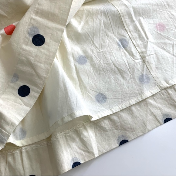 Garnet Hill A-Line Polka Dot Sleeveless Dress w/Tie Belt in Cream Size 6 - Picture 10 of 13